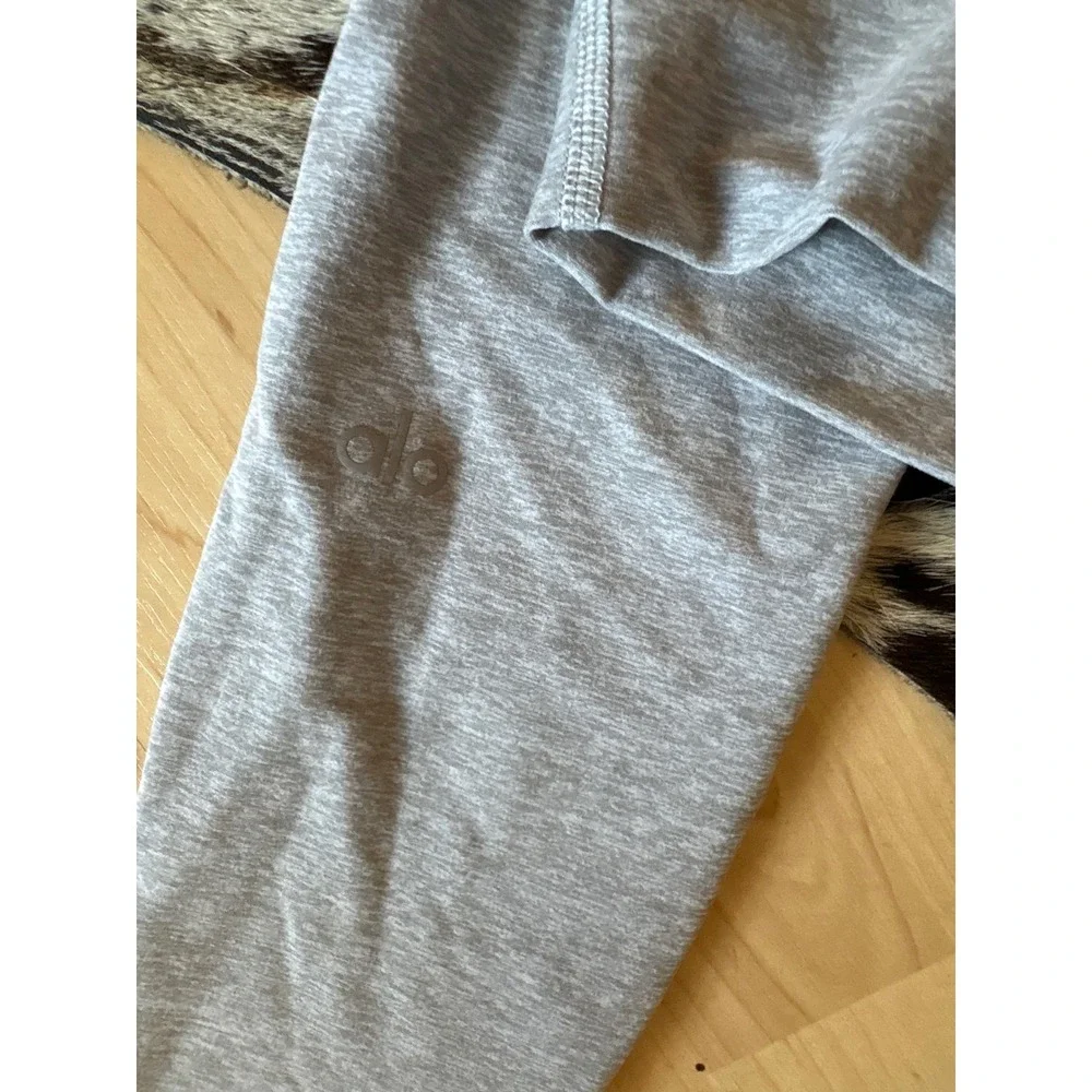 ALO Alosoft High-Waist 7/8 Highlight Legging In Athletic Heather Grey Size XXS